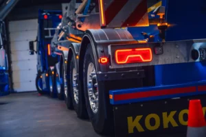 LED achterlichten op rijplatentrailer