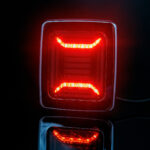 LED achterlicht met 100cm kabel en open draadeind