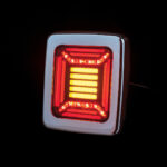 LED achterlicht chroom met rem- en knipperlicht 12-24v