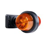 LED breedtelamp set 12-24v | rood-amber | korte paal - Afbeelding 2