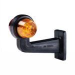 LED breedtelamp set 12-24v | rood-amber | 195mm paal - Afbeelding 2