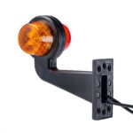 LED breedtelamp set 12-24v | rood-amber | 165mm paal - Afbeelding 11