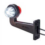 LED breedtelamp set 12-24v | dark | rood-wit | 195mm paal - Afbeelding 2