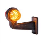 LED breedtelamp set 12-24v | dark |rood-amber | 195mm paal - Afbeelding 5