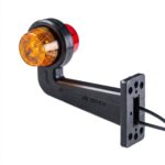 LED breedtelamp set 12-24v | rood-amber | 195mm paal - Afbeelding 9