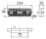 LED ADR-markeerlicht wit 12-24v | 50cm +S.seal - Afbeelding 2