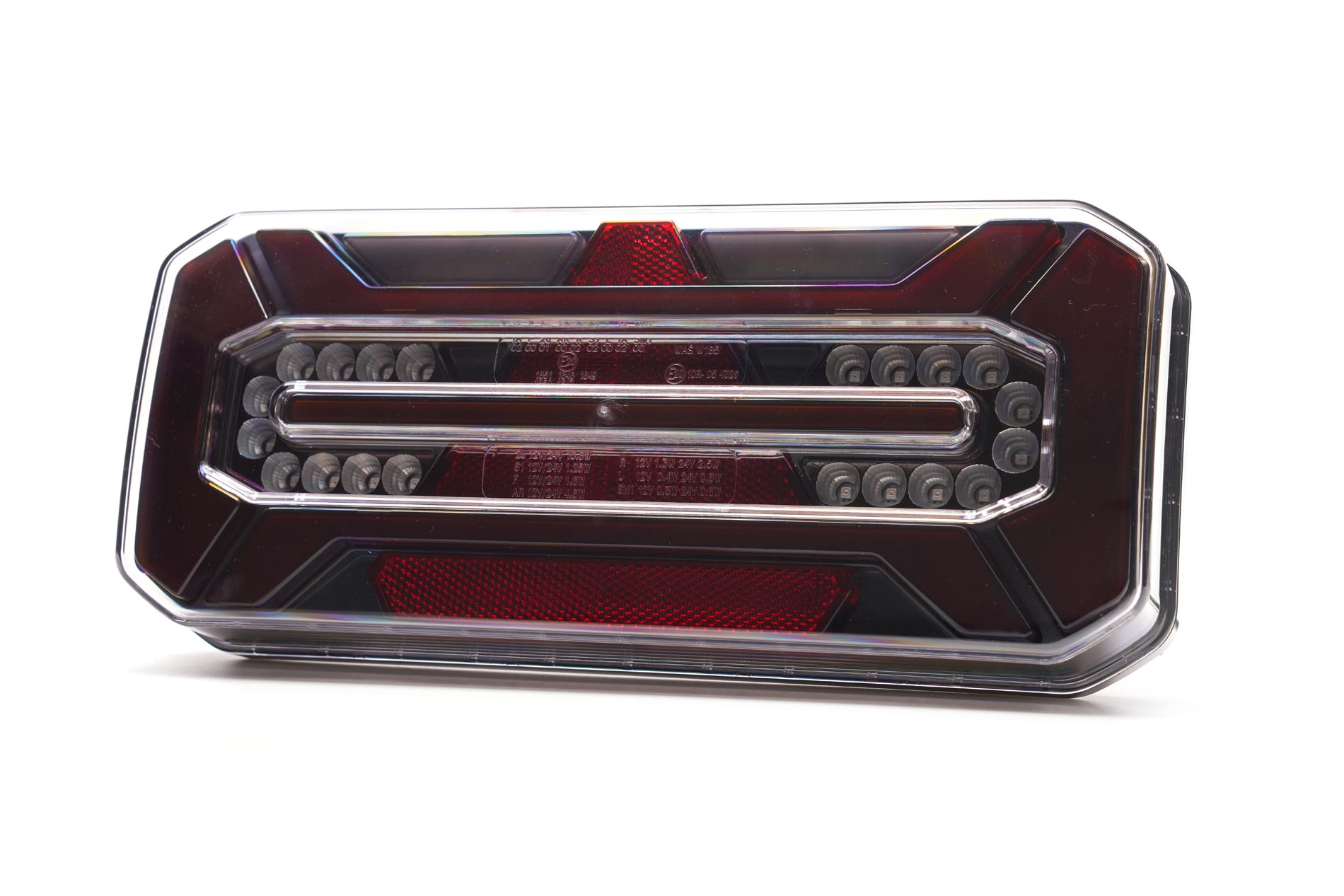 VC-6201B7_2 LED achterlicht Black links | 12-24v | 7-Pin's AMP - Afbeelding 1