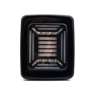 Zwart LED achterlicht CUBE serie met transparante lens voor aanhanger