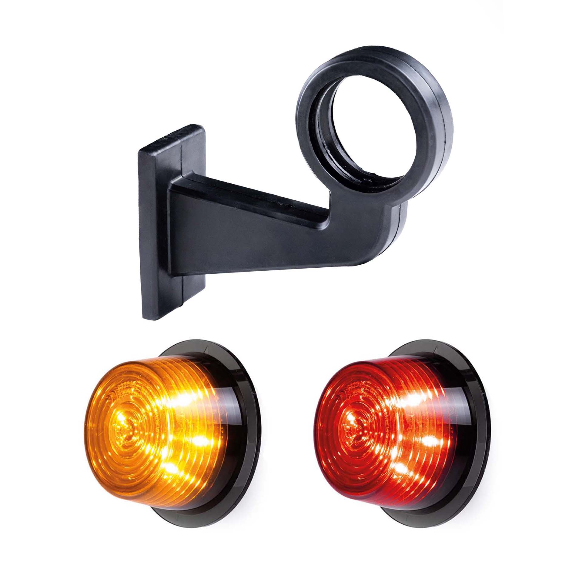 0-MB-3040DRA-SET.jpg LED breedtelamp set 12-24v | dark |rood-amber | 165mm paal - Afbeelding 1
