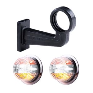 TRALERT LED breedtelamp set multicolour op zwarte paal van 195mm