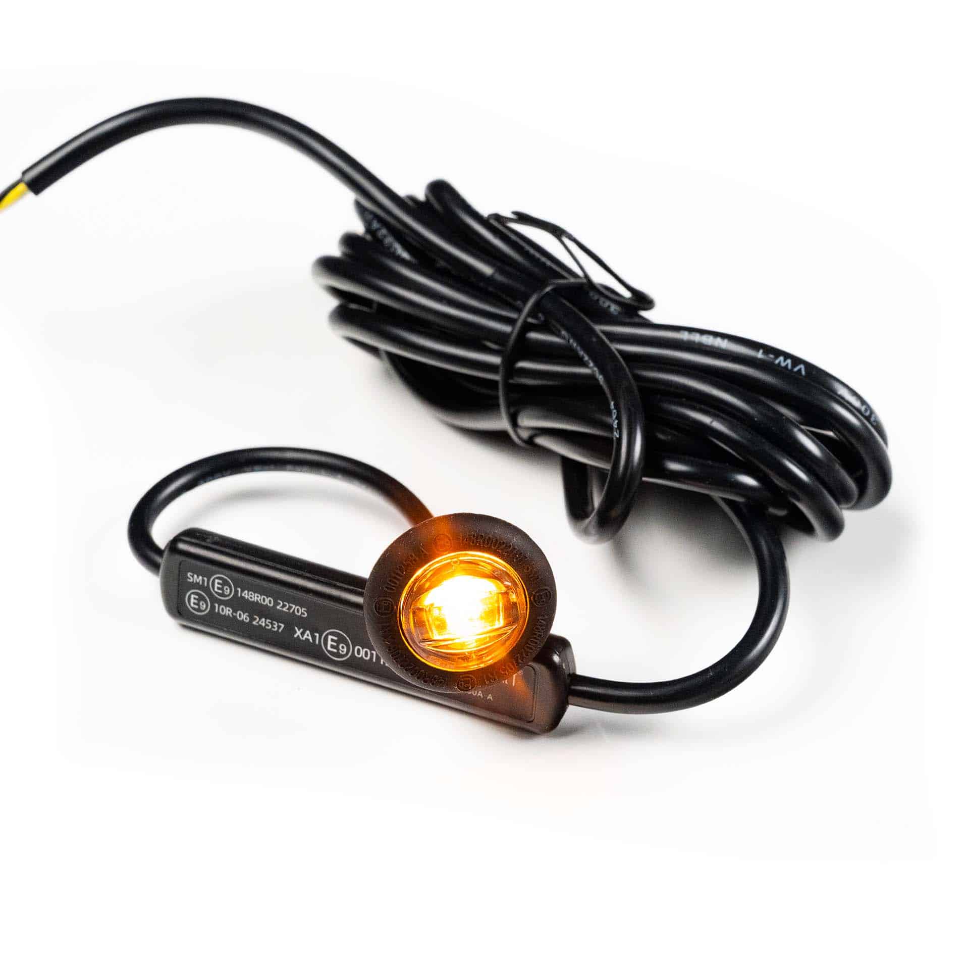 1-MSV-4500A-A.jpg LED markeerlicht amber met R65 flitser 12-24v 200cm kabel - Afbeelding 1