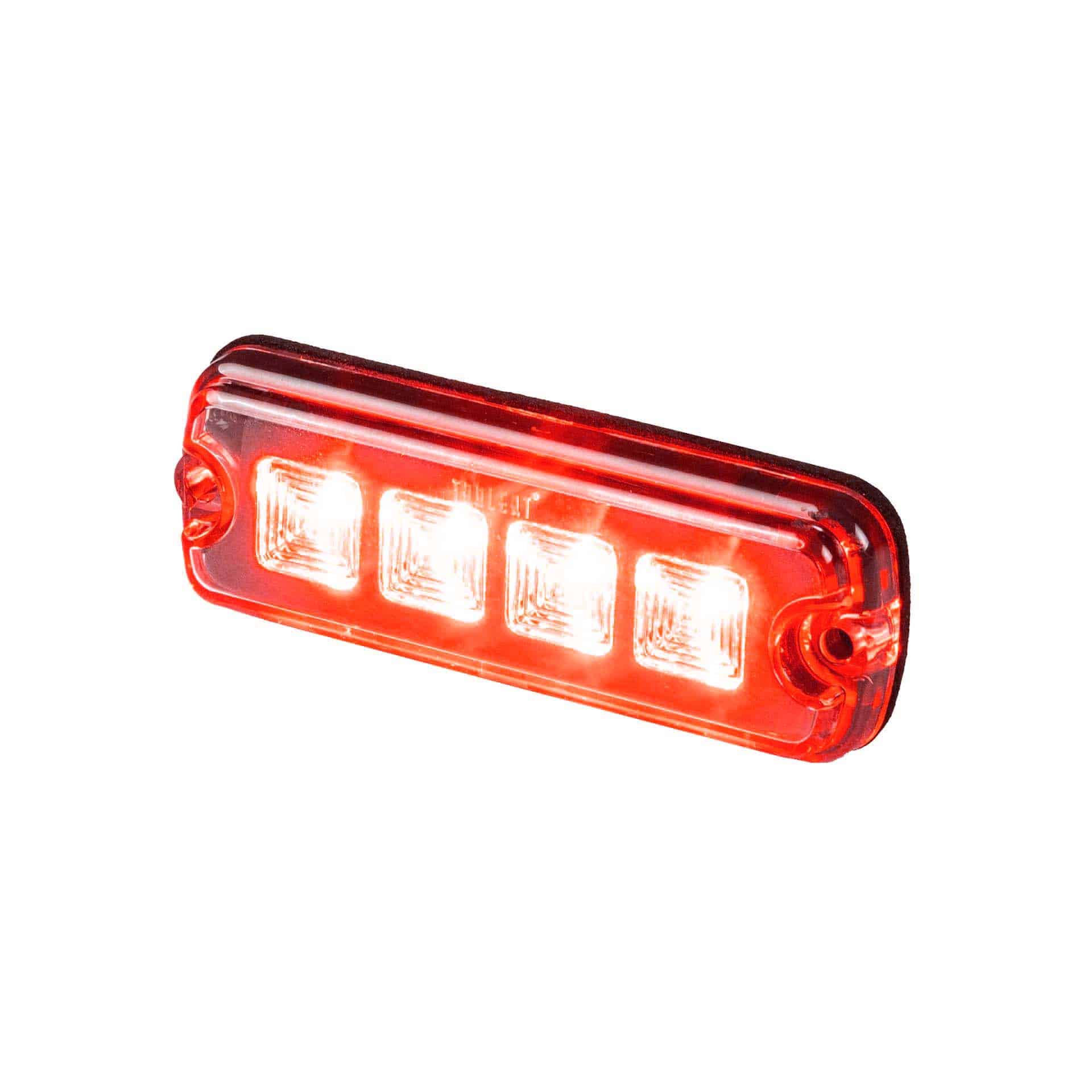 1-SF-1400R-1.jpg LED R10 Flitser 4-LED rood 12-24v 200cm kabel - Afbeelding 1