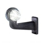 Feu LED noir de 195 mm pour remorques et camions