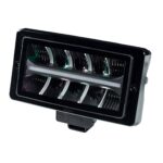 Zwarte LED verstraler 250x137x89,2mm met amber dagrijverlichting