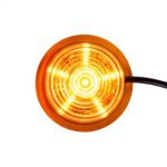 Ronde zwarte LED module ø72mm met amber lichtkleur
