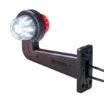 LED breedtelamp set 12-24v | rood-wit | 195mm paal - Afbeelding 3