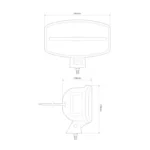 LED verstraler 1000 Lumen | met dagrijverlichting| 12-24v | 30cm. kabel | DL245-DL245-DL245-10