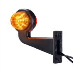 LED breedtelamp set 12-24v | dark |rood-amber | 165mm paal - Afbeelding 4