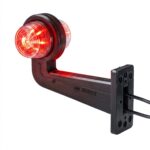 Feu de gabarit LED avec boîtier en caoutchouc noir et lentille transparente