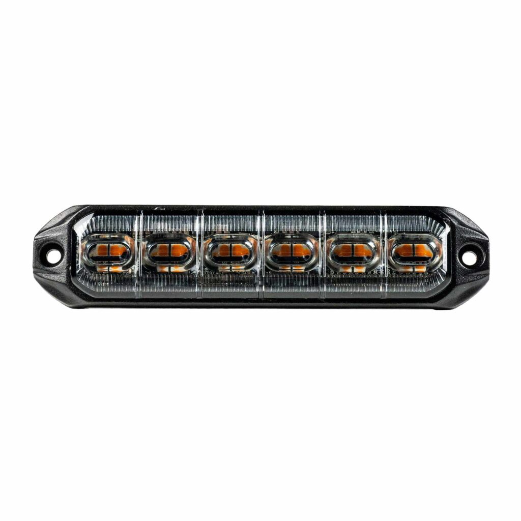 TRALERT LED R65 CL2 flitser amber met 6 LEDs zwart aluminium