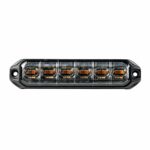 TRALERT LED R65 CL2 flitser amber met 6 LEDs zwart aluminium