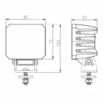 LED werklamp vierkant | 3800 lumen | 40Watt | ingebouwde deutsch connector | 9-36v | WF-4038V--WF-4038V-9