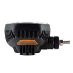 Zijaanzicht zwarte TRALERT HL-301NHDT6 LED koplamp voor 4x4 voertuigen