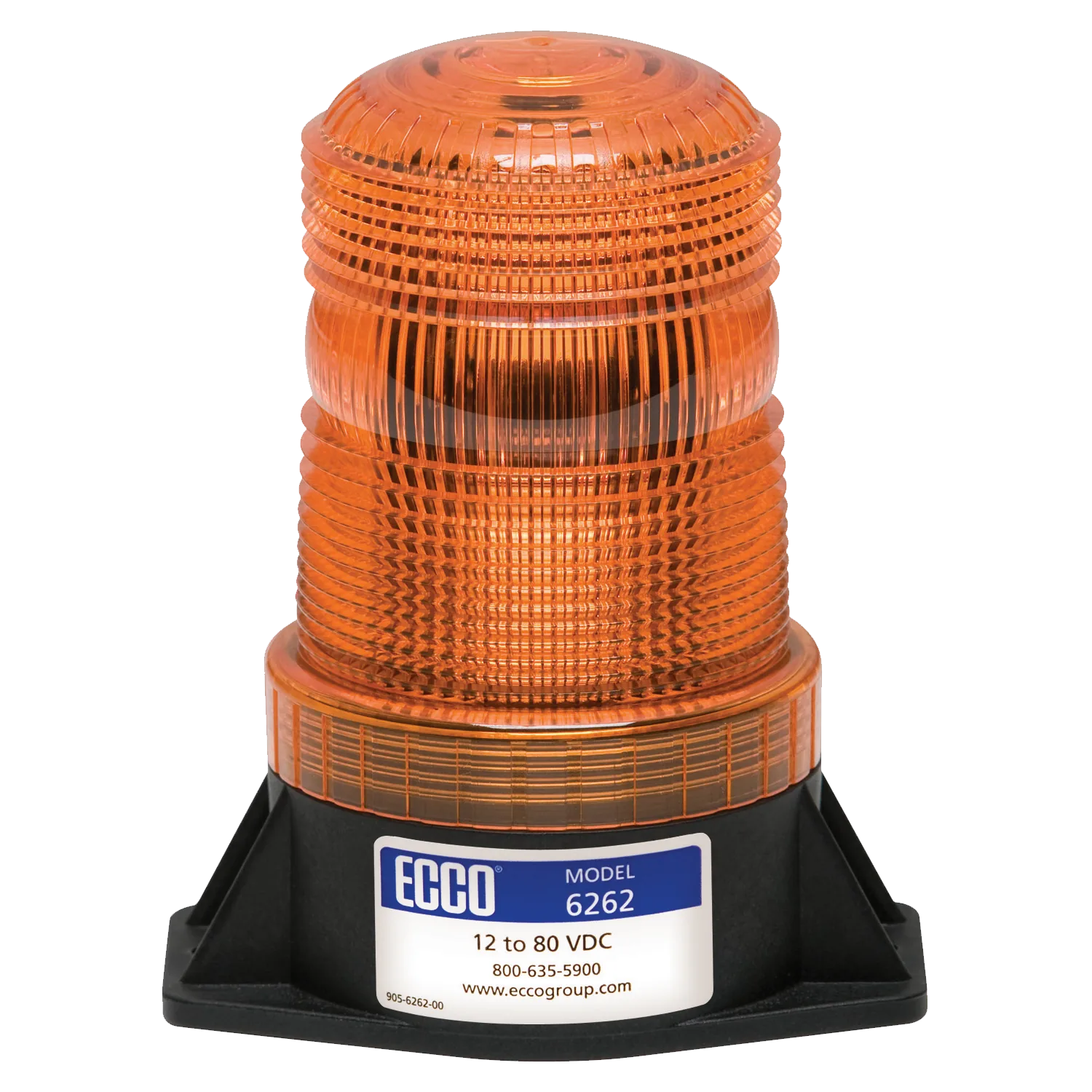 6262A LED R10 zwaailamp amber 10-80v 2-bouts - Afbeelding 1