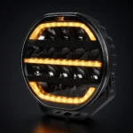 OZZ XR2 LED verstraler 7 inch zwart met amber dagrijverlichting