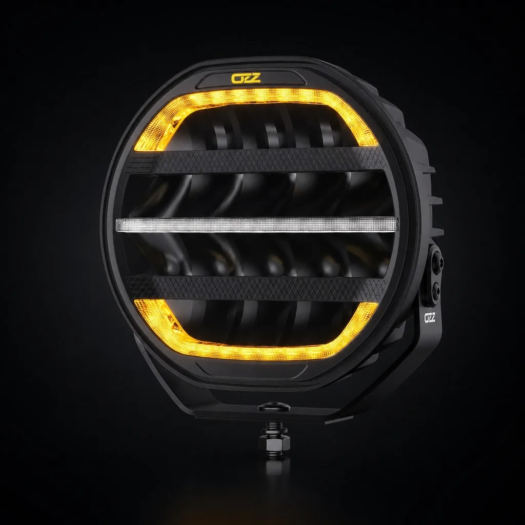 88107-ai-8ad01fbd-0 TRALERT OZZ XR3 P9 zwarte LED-verstraler met waarschuwingslicht voor vrachtwagen