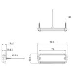LED R10 Flitser 4-LED rood 12-24v 200cm kabel - Afbeelding 9