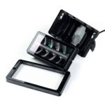 Tralert verstraler met transparante lens en driving beam lichtbeeld