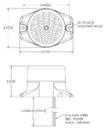 LED R10 zwaailamp amber 12-80v 3-boutsmontage - Afbeelding 3