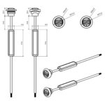 LED markeerlicht amber met R65 flitser 12-24v 200cm kabel - Afbeelding 13