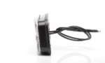 Zwart polycarbonaat WAŚ 1136 front markeerlicht IP68 met transparante lens