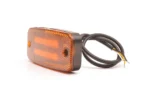 WAŚ 1138 amber LED markeerlicht met zwarte polycarbonaat behuizing en reflector
