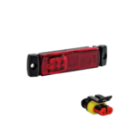 Rood LED markeringslicht MV-100 met reflector, 12/36V, Superseal aansluiting