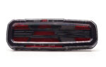 Zwarte LED trailerlamp WAŚ W277 2368 met driehoeksreflector en 7-PIN's AMP