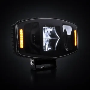 Zwarte TRALERT LED verstraler met dagrijverlichting 10.000lm, Deutsch connector, uitgeschakeld