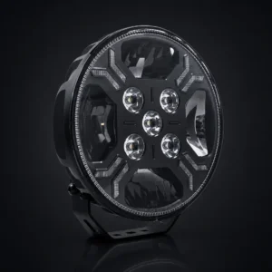 TRALERT LED Ypsilon 9LED amber-wit werklamp met flitser, zwarte behuizing