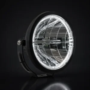 TRALERT LED verstraler WD-5051 met witte ring dagrijverlichting, zwarte behuizing, studio