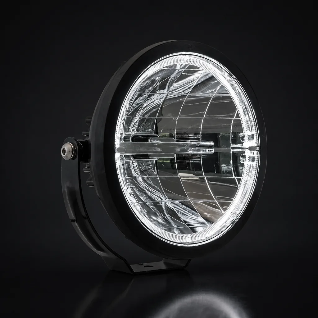 WD-5051-ai-f5901580-0-1.webp TRALERT LED verstraler WD-5051 met witte ring dagrijverlichting, zwarte behuizing, studio