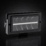 Zwarte LED verstraler Atlas serie met amber en witte dagrijverlichting