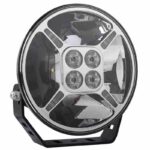 Verstraler chrome met zwarte voet