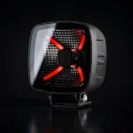 Zwarte TRALERT Onix LED werklamp met positielicht, aluminium behuizing, IP68