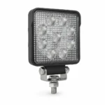 Black LED ECE-R23 work light with transparent lens, 1710 lumen, IP69K
