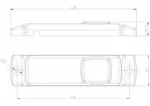 Achtermarkeerlicht rood voor vrachtwagen en trailer, zwart polycarbonaat, waterproof