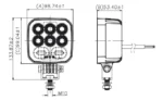 LED werklamp | R65 flitser | 2250 lumen | 9-36v | 4m. kabel | WFF-1822A--WFF-1822A-9