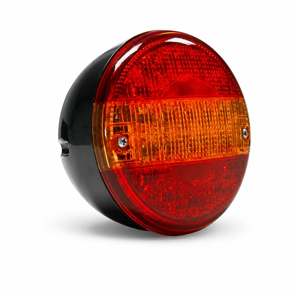 140ESTIMD-ai-5900e1ed-0 TRALERT 140ESTIMD LED achterlicht rond zwart met achter-, rem- en knipperlicht