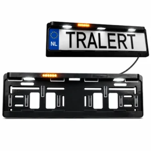 Horpol RTR 3368 MK-1920 Supporto targa a LED con luce targa e antinebbia, nero
